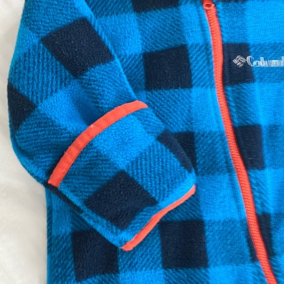 Columbia 6 months infant size Blue and Orange Kids fleece One Piece - Picture 3 of 13